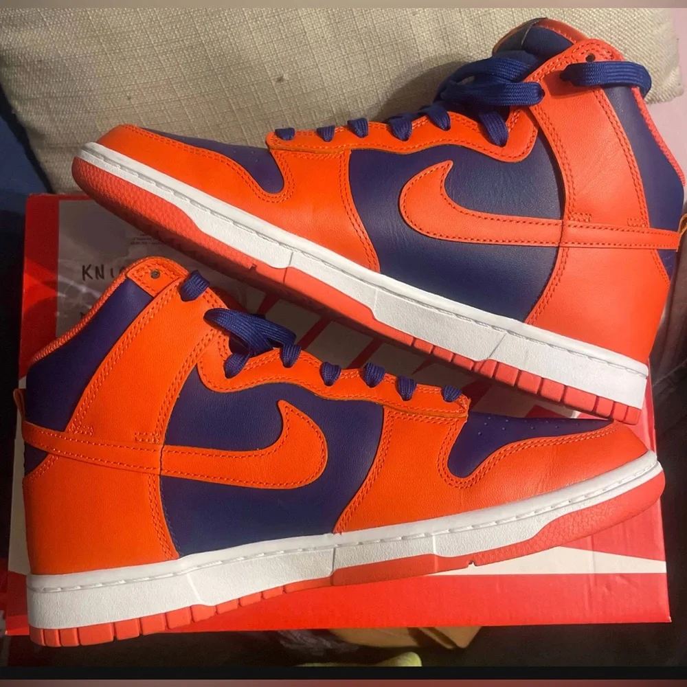 Nike Dunk High-“Knicks”- Clean-size 9m-original box-No star fading-No heel drag - Picture 10 of 16